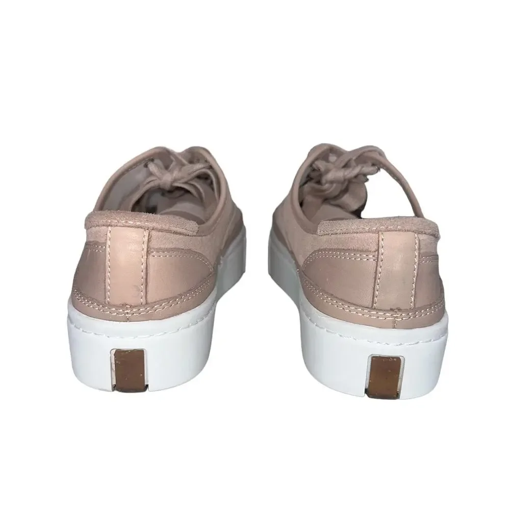 All Saints Bella Dusty Rose Pink Women's Suede Leather Platform Sneakers Size 7